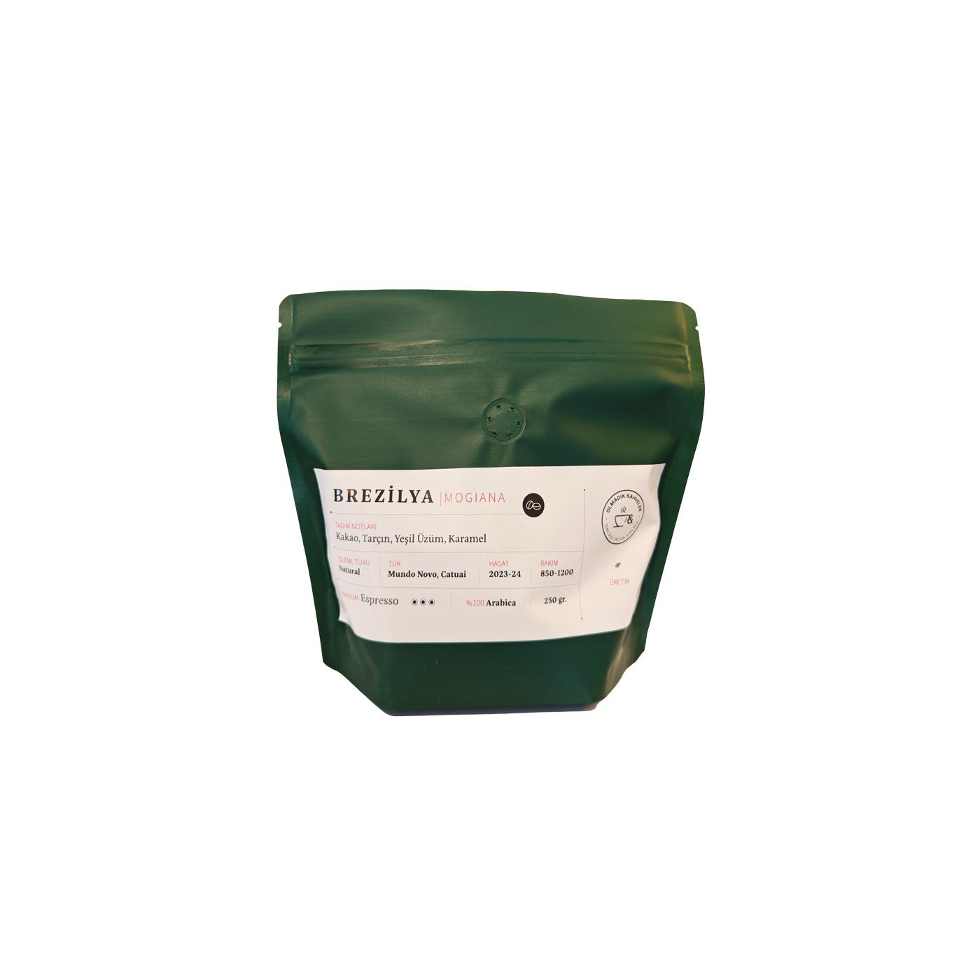 Olmadık Kahveler / Brezilya - Mogiana Çekirdek Kahve 250 Gr - Olmadık Kahveler